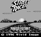 Street Racer title screen for GameBoy